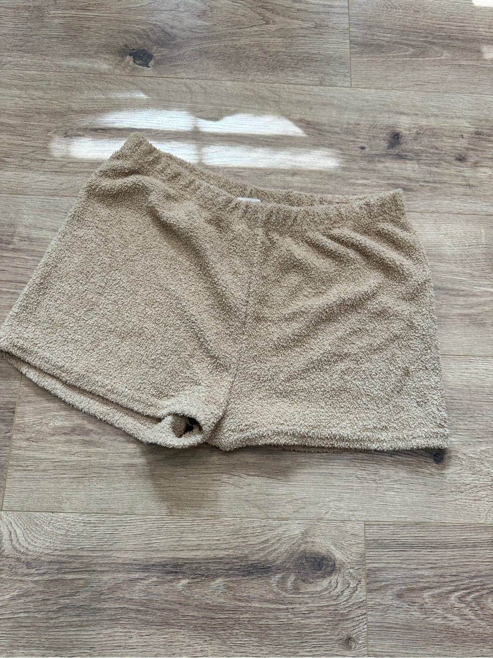 if it were me Tan Terry Knit Lounge Shorts